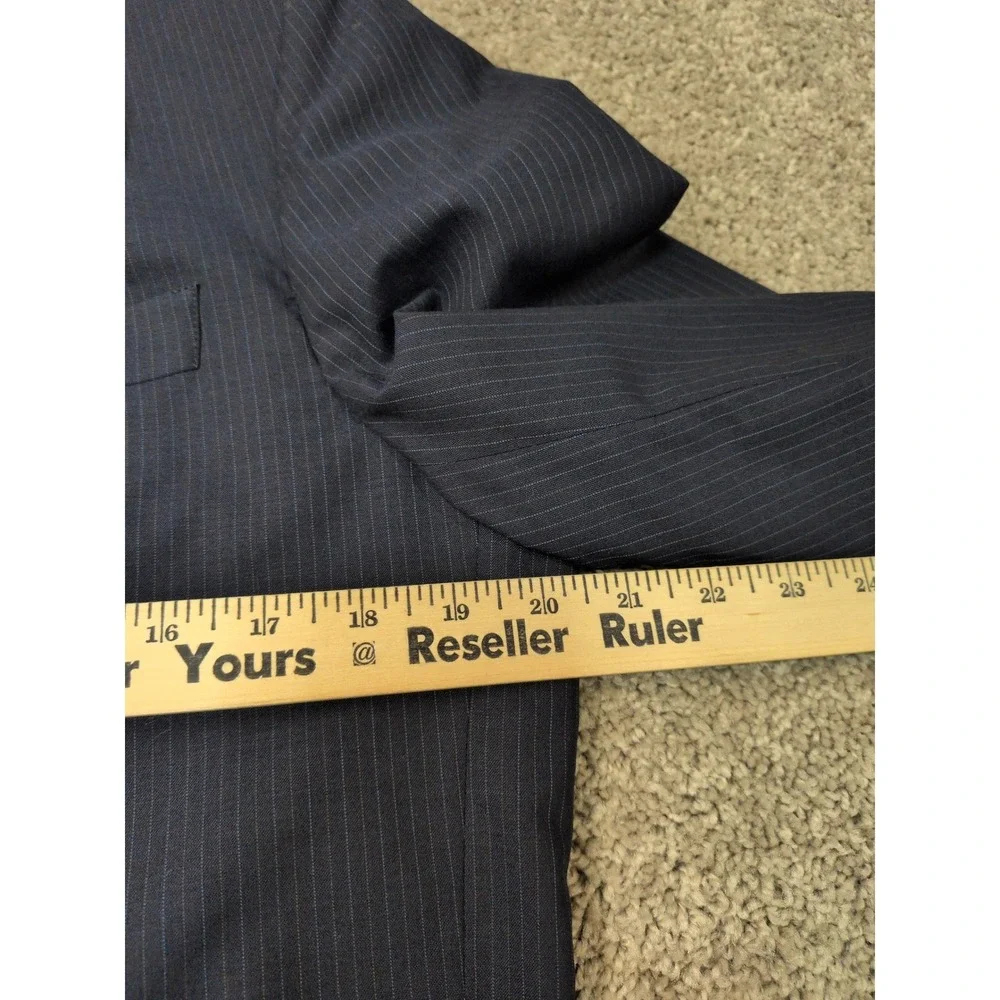 Brooks Brothers Fitzgerald BrooksCool Navy Pinstripe Full Canvas‎ Blazer Jacket